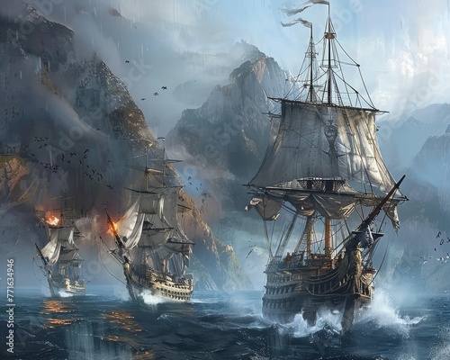 Piracy on the high seas, modern marauders, lawless waters photo