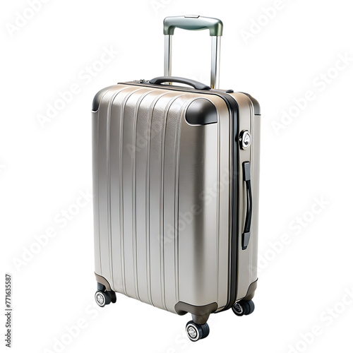 realistic suitcase in 3d render with transparent background