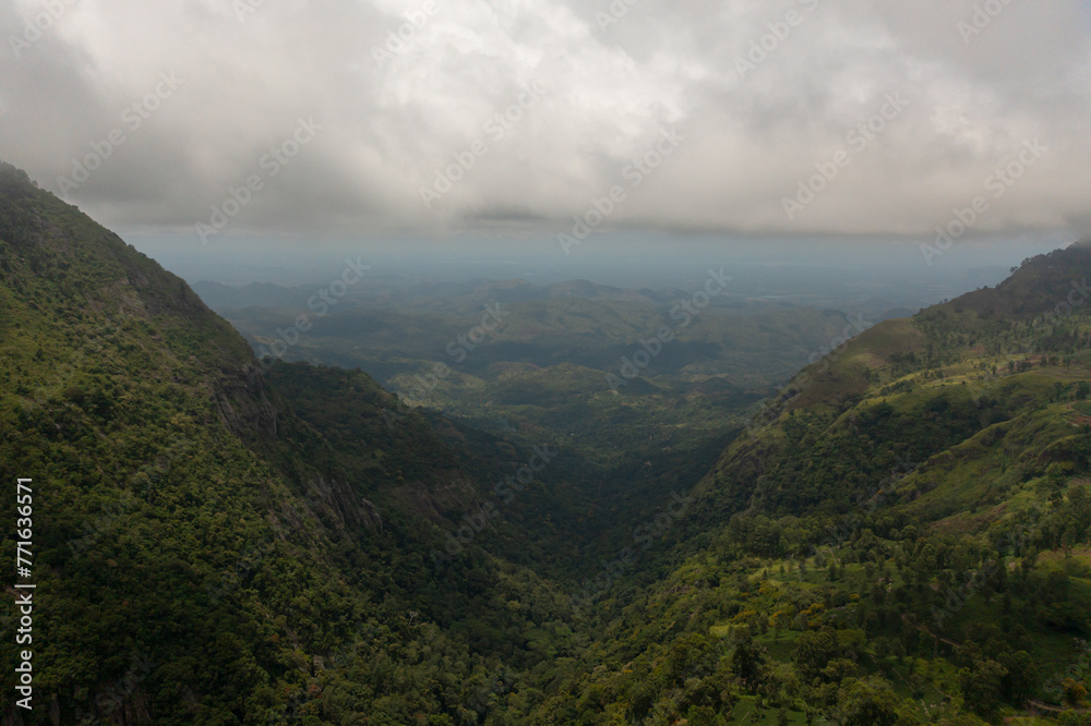 Mountains with rainforest and jungle in the mountainous province of Sri Lanka. Mountains with rainforest and jungle in the mountainous province of Sri Lanka.