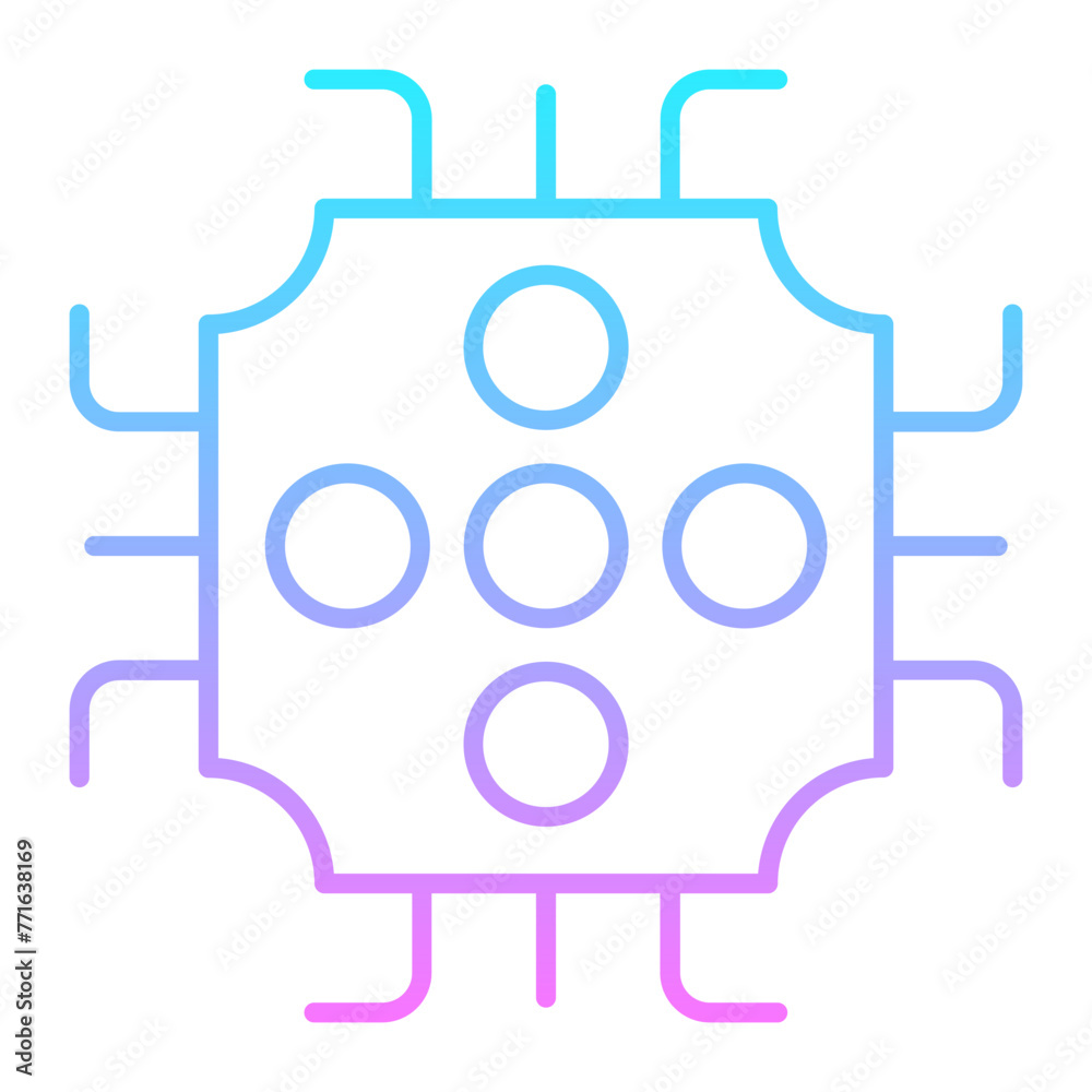Computer Microchip Icon Computer Microchip Icon