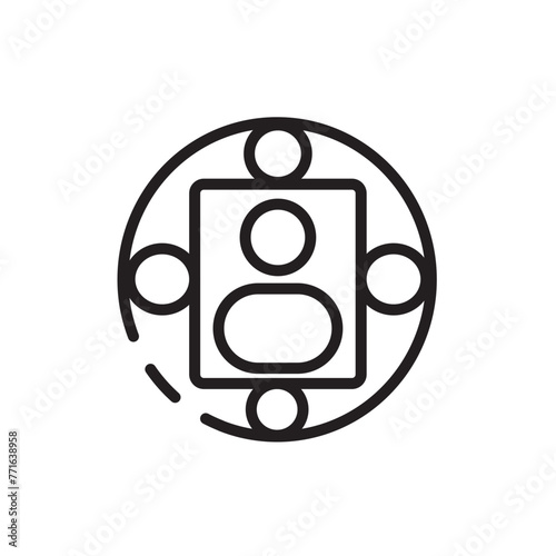 Business Mananger Modern Line Icon photo