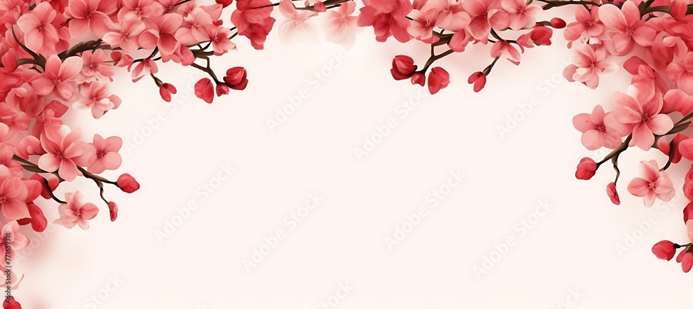 Naklejka premium Floral Tapestry: Background Woven with Intricate Blossoms