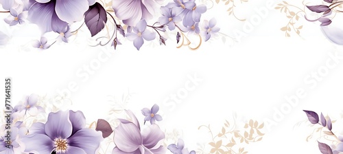 Floral Elegance  Seamless Background with Delicate Borders