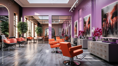 Interior Of Luxury Hairdressing salon