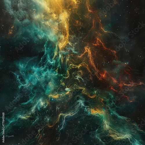 Abstract universal nebula pattern photo