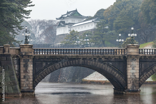 Imperial Palace in winter, Tokyo, Japan © eyetronic