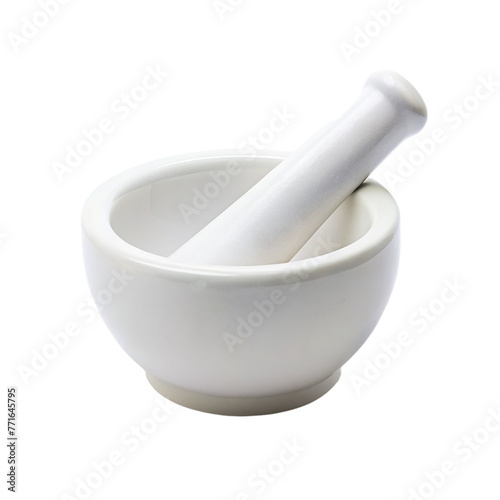 Mortar and pestle Isolated on transparent background.