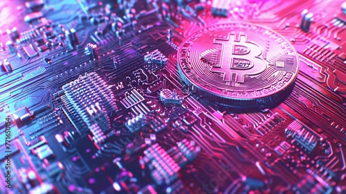 Bitcoin concept background image