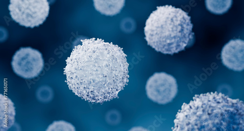 Lymphocytes such as T cells, B cells are part of the immune system photo
