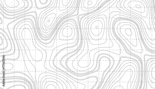 Background of the topographic map. Topographic map lines, contour background. geographic contour map paper texture. terrain path isolated on a white background.