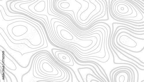 Background of the topographic map. Topographic map lines, contour background. geographic contour map paper texture. terrain path isolated on a white background.