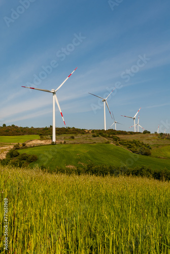  Italian hills with wind turbines