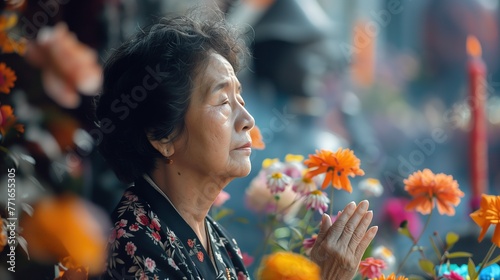 Capture the serene beauty of families paying respects to their ancestors at Ching Ming festival © sergiokat