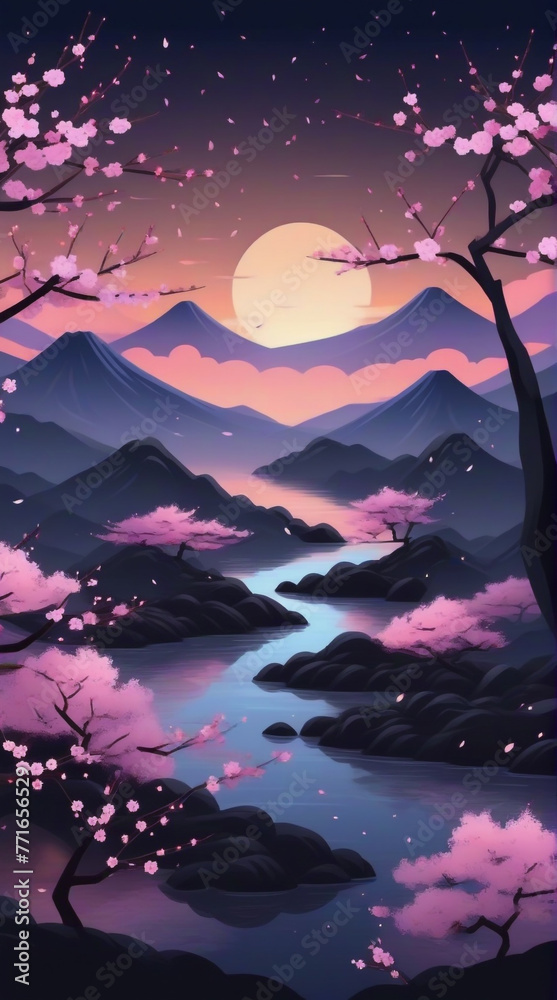 landscape with trees and mountains landscape with trees and mountains