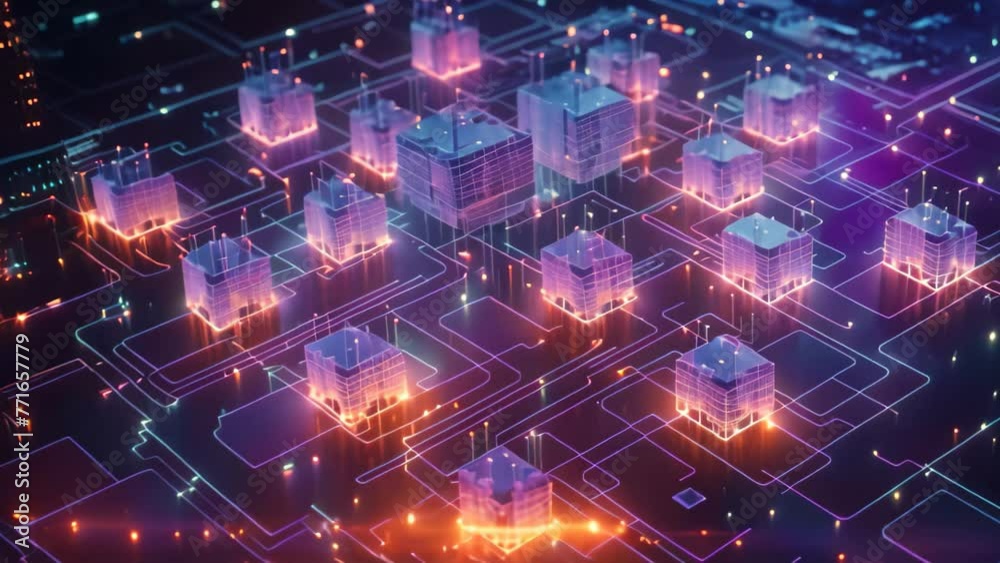 Abstract digital background with circuit board and blue lights. 3D Rendering, Big data flow with cyber blockchain on a circuit board with blue network system, AI Generated Abstract digital background with circuit board and blue lights. 3D Rendering, Big data flow with cyber blockchain on a circuit board with blue network system, AI Generated
