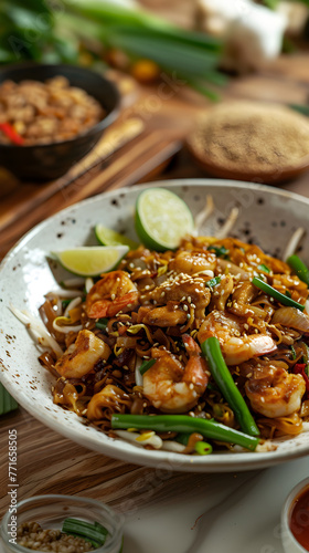 Vibrant and Appealing Presentation of Kway Teow Recipe: A Stir-Fried Noodle Dish with Healthy and Fresh Ingredients