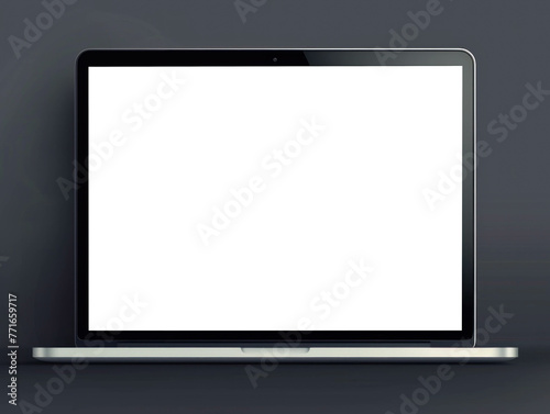 Realistic tablet mockup or laptop screen isolated blank screen with a blank screen for UI/UX presentations