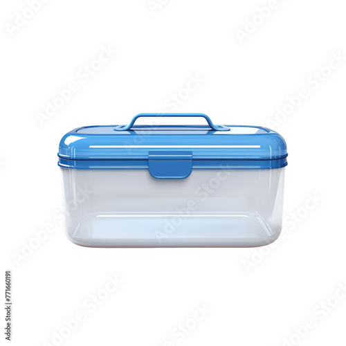 lunch box with lid isolated on transparent background, PNG available