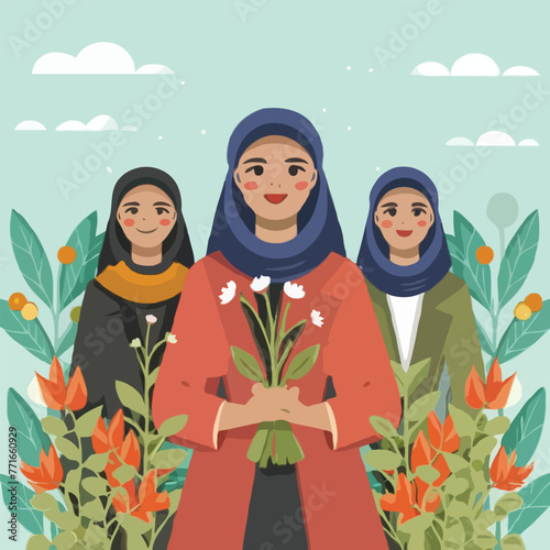 Vector International Women’s Day illustration  © HAMIDA