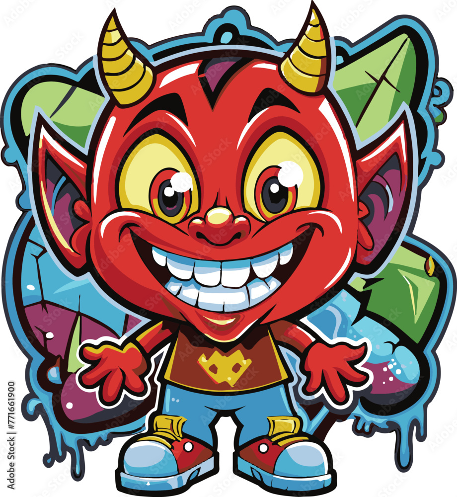 Fototapeta premium baby devil graffiti #23