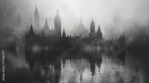 An ethereal palace emerges from the mist of dreams, a sanctuary of boundless creativity and wonder.
