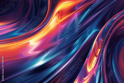 Epic abstract canvas with dynamic gradient color spectrum