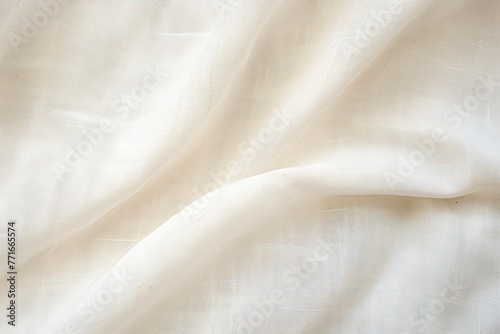 Thin white linen textile textured aesthetic background
