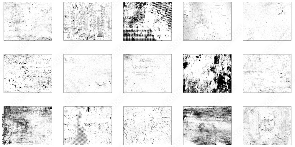 Grunge backgrounds collection. Distressed paint grunge texture pack