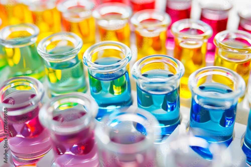 Colorful Liquids in a Row Colorful Liquids in a Row