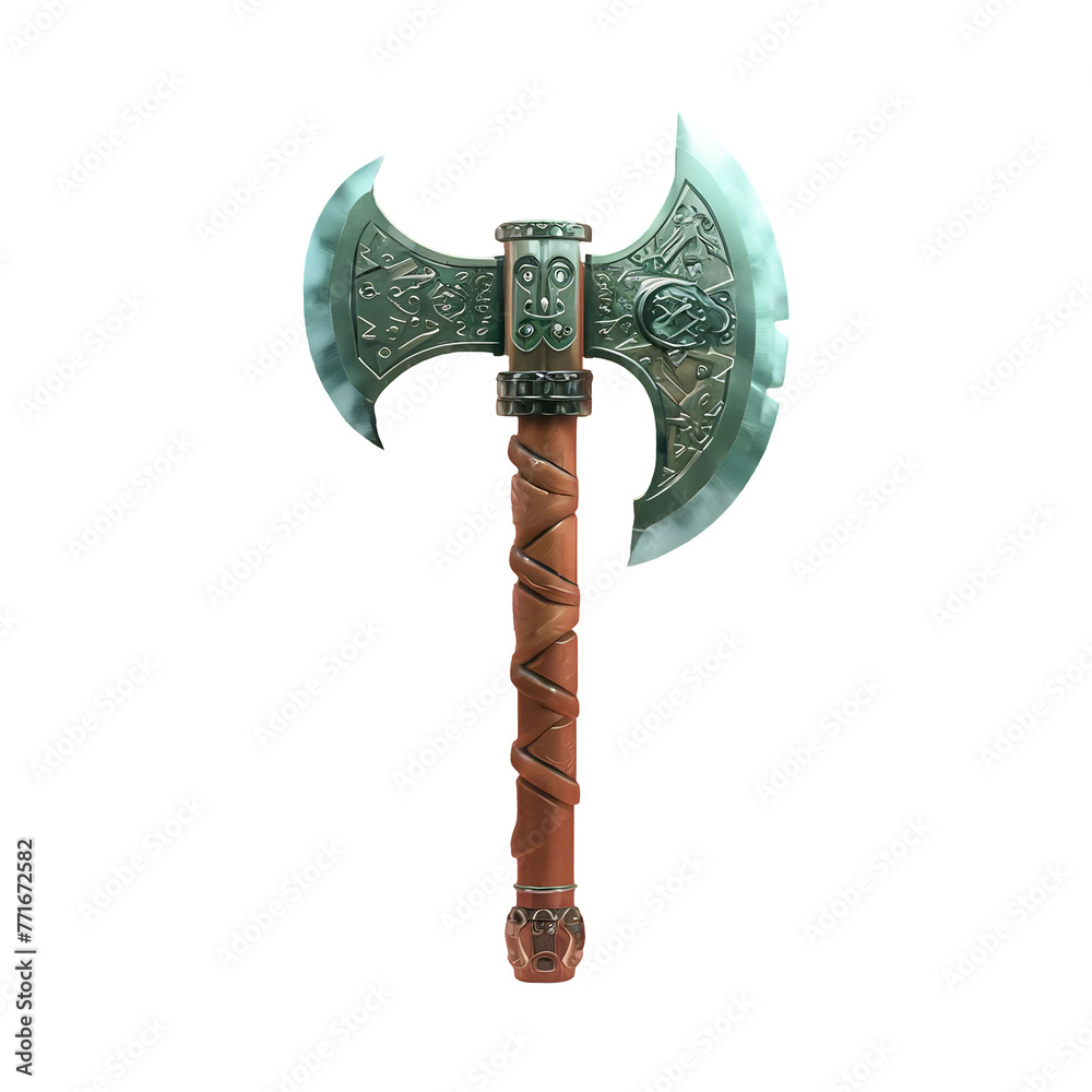 Ancient axe isolated on transparent background on transparent background Ancient axe isolated on transparent background on transparent background