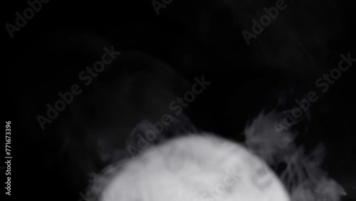 background of white smoke in the dark photo