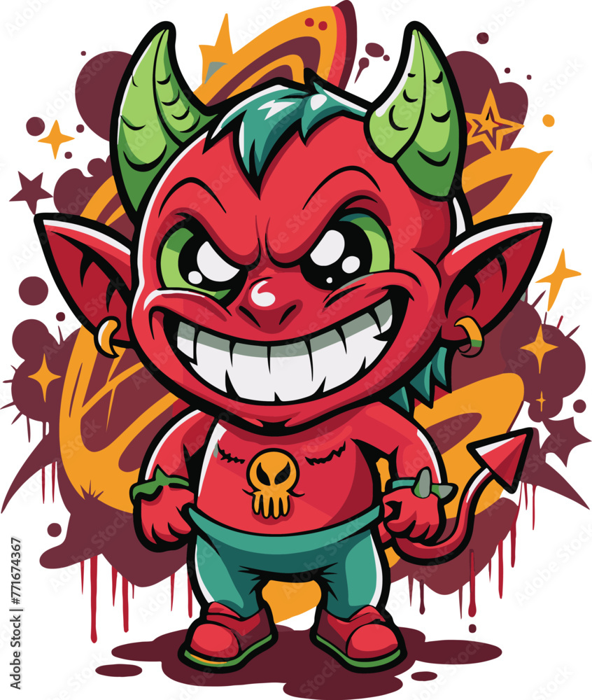 Fototapeta premium baby devil graffiti #153