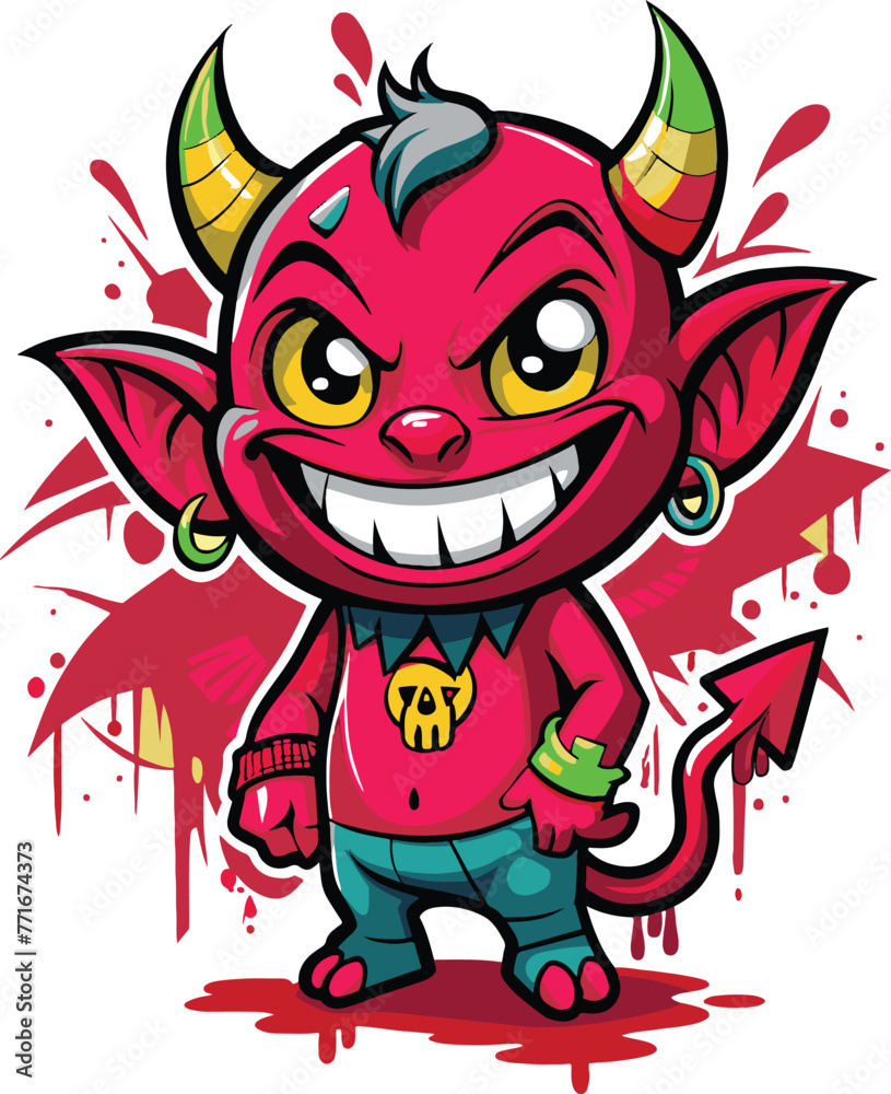 Obraz premium baby devil graffiti #151