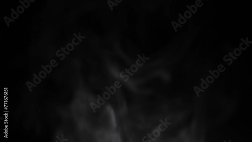 background of white smoke in the dark photo