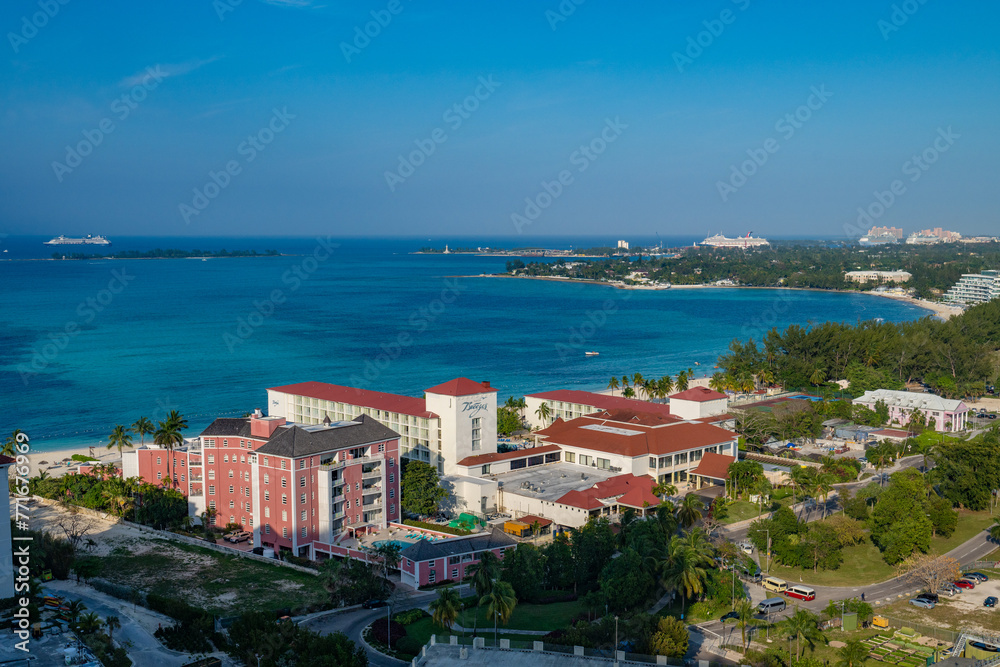 View from the roof of a resort in Nassau, Bahamas. View from the roof of a resort in Nassau, Bahamas.