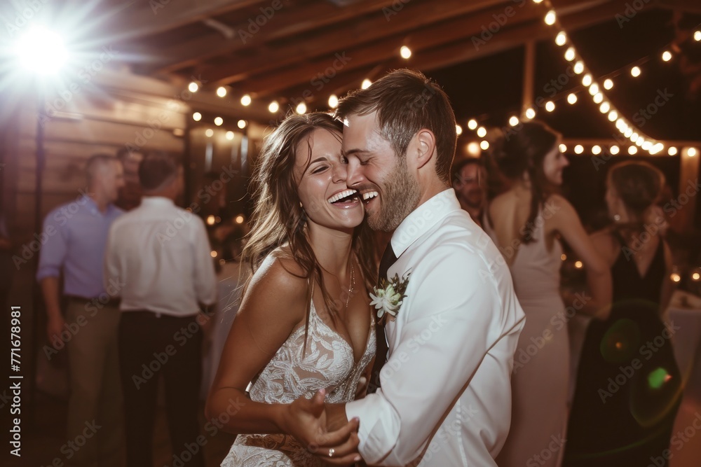Festive Wedding Reception Filled With Laughter And Dancing