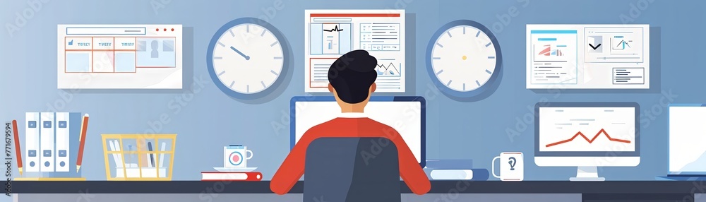 Utilizing effective time management skills to meet project deadlines and prioritize tasks , no contrast, clean sharp focus Utilizing effective time management skills to meet project deadlines and prioritize tasks , no contrast, clean sharp focus