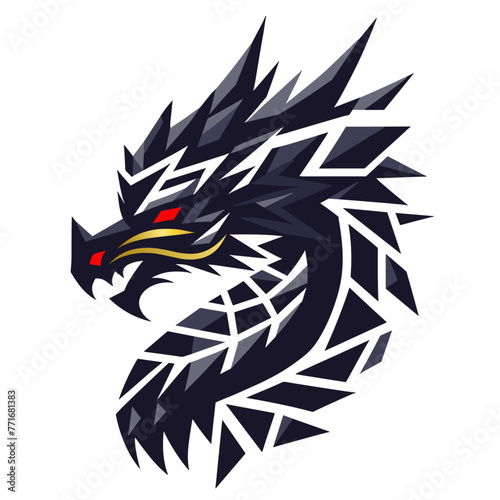 This dragon is a sentinel as imagined in Odin's legendary realm, intertwining Norse iconography with tribal artistry for a fierce aesthetic.