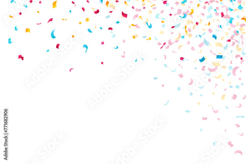 Confetti decoration elements for birthday, carnival, anniversary, holiday and celebration party. Isolated vector design elements.