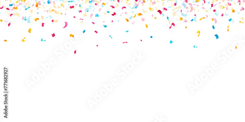 Confetti decoration elements for birthday, carnival, anniversary, holiday and celebration party. Isolated vector design elements.