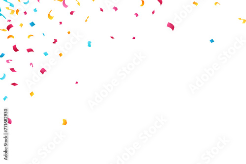 Confetti decoration elements for birthday, carnival, anniversary, holiday and celebration party. Isolated vector design elements.