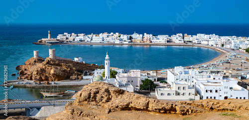 View of the city of Sur, Oman photo
