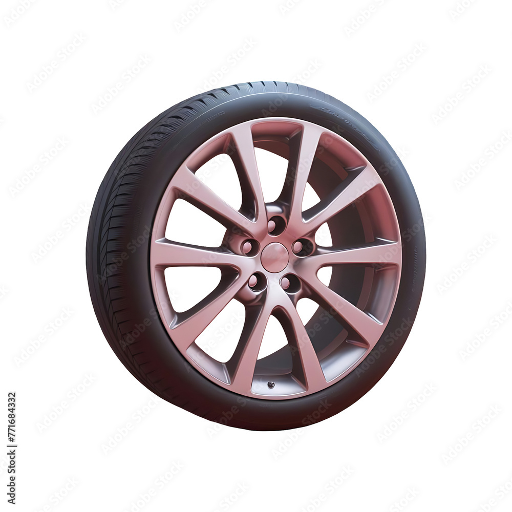 Obraz premium Car wheels isolated on transparent background