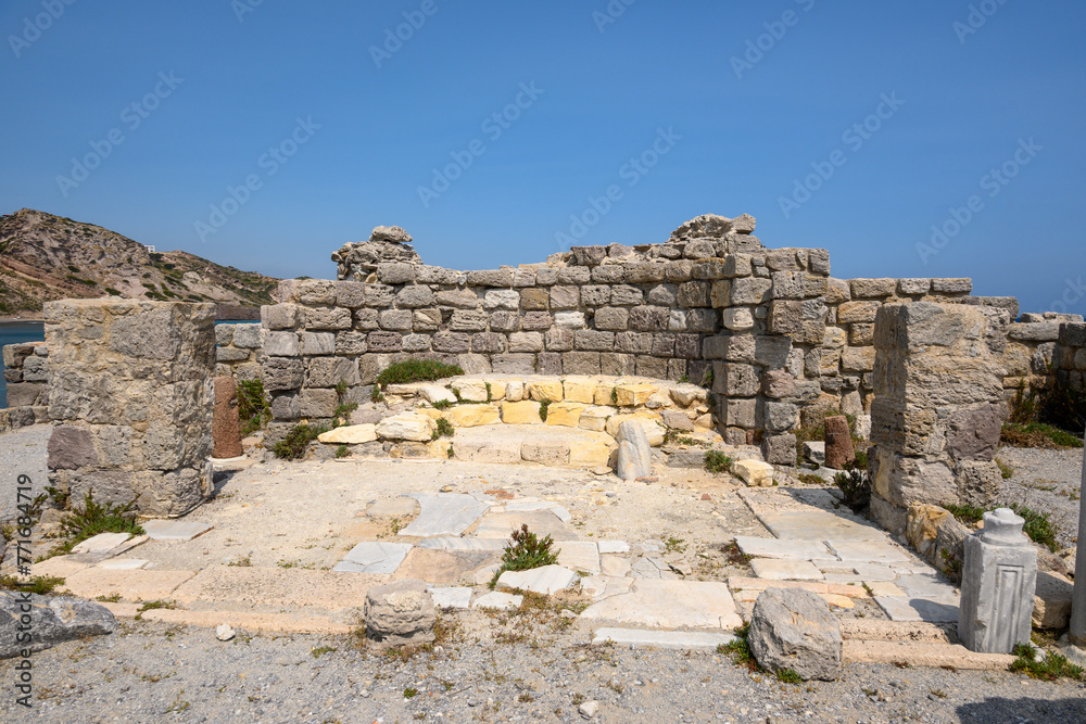Ruins of Agios Stefanos Basilica near Kefalos on the Greek island of Kos