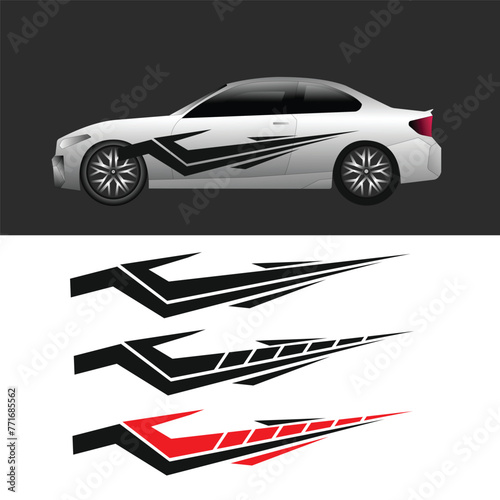 vector car decal background design. car body wrap decal