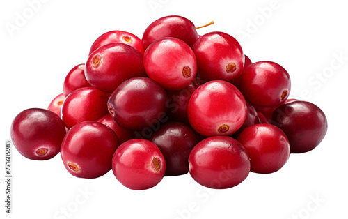 A stack of ripe cherries arranged on top of each other