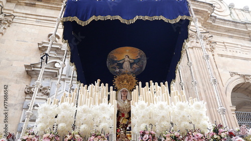 Holy Week procession in spain.
Image of the Virgin Mary during the holy week in spain
