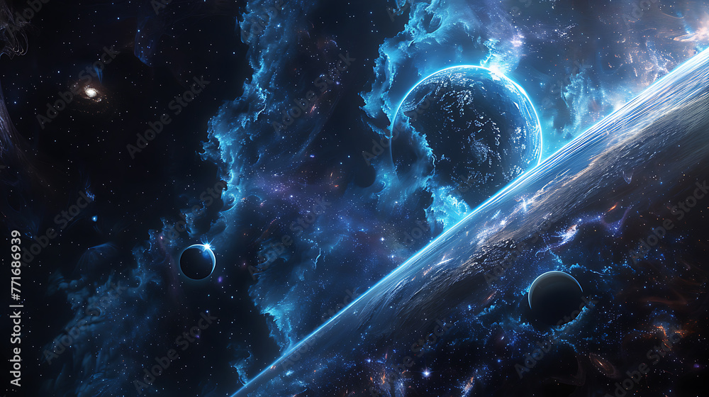 Mysterious space wallpaper for applies to graphic resources used for a variety of designs