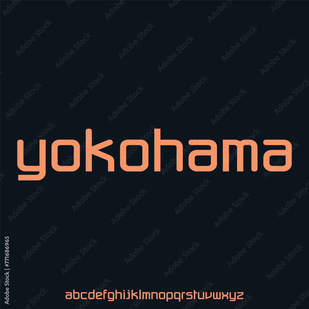 Obraz premium yokohama, urban bold condensed font for poster and head line