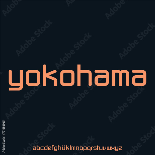 yokohama, urban bold condensed font for poster and head line